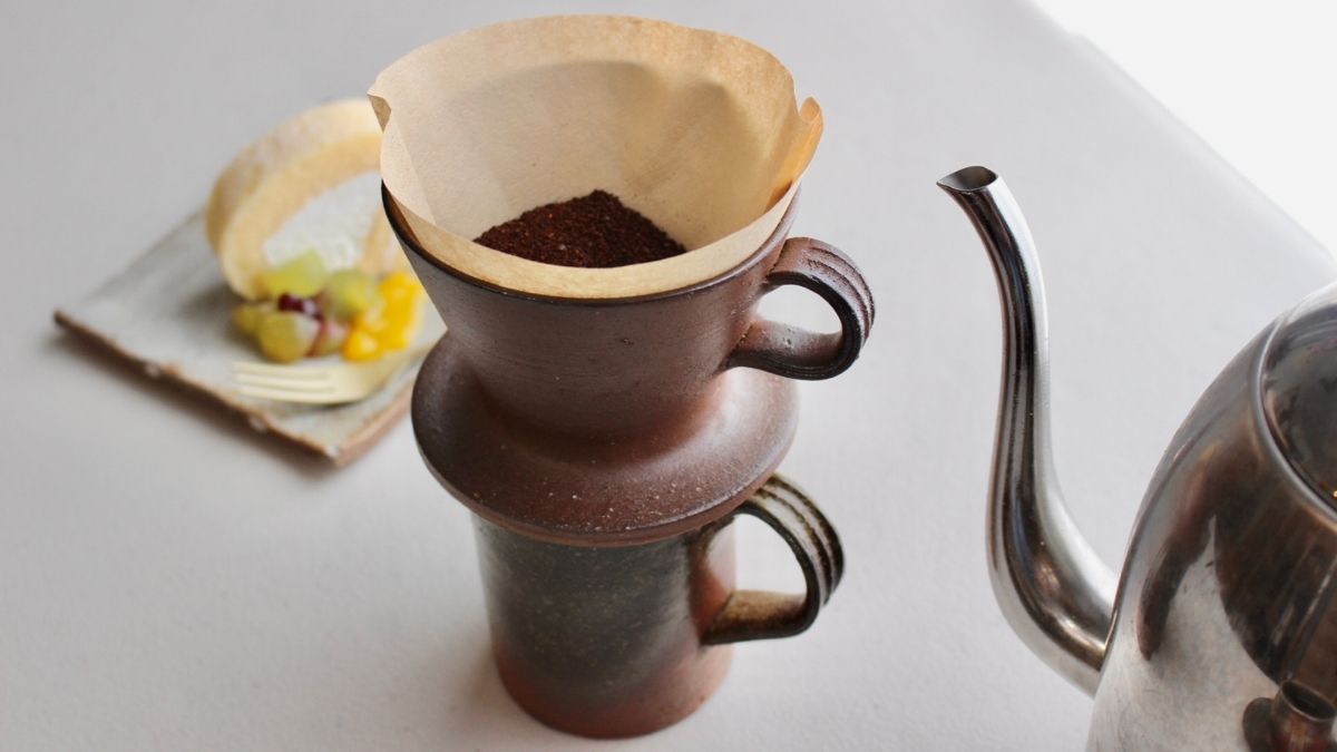 窯元 松園 作 備前 ドリッパー付コーヒーポット | 陶備堂