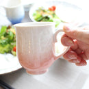 【マグカップ2点セット】花結晶 (白地青赤)  | 京焼-清水焼 | 陶葊