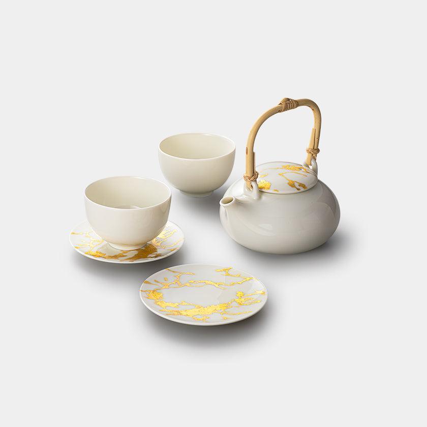 茶器セット｜RS marble ポット カップ&ソーサー | 金沢箔 | 箔一 ｜BECOS