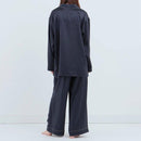 【パジャマ】シルク エレガントネイビー セットアップ | Foo Tokyo