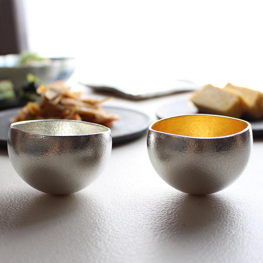 盃｜Kuzushi - Yure - 小 錫・金箔セット | 高岡銅器 ｜BECOS
