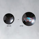 【平盃】温感 黒 南天 | 美濃焼 | 丸モ高木陶器