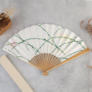 【扇子】つゆ草に向こう向きウサギ | 唐紙 | 唐源