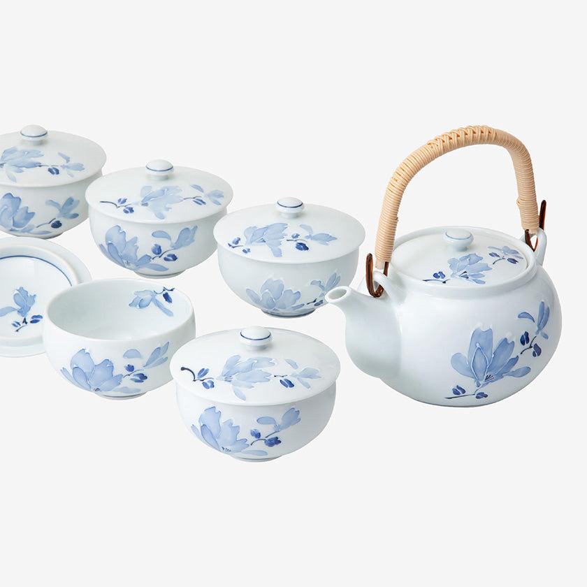 茶器セット｜辻が花 蓋付茶器揃 | 波佐見焼 | 西海陶器 ｜BECOS