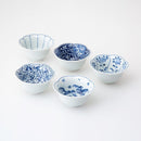 【鉢 5個セット】藍文様 花型小付揃 | 波佐見焼 | 西海陶器