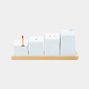 【調味料入れ 5点セット】TOWN コンディメント 木トレー付き | 波佐見焼 | 西海陶器