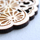 【コースター】桜に菊 | 摺り友禅彫刻師 | Sansai