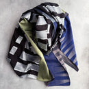 【ストール】播州織ジャカードロングキュプラストール (ネイビーブラウン) | 播州織 | POLS