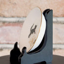 【磁器】大倉陶園 『黒猫親子』-縁起物語- 豆皿その1「宝袋」