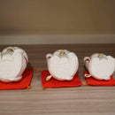 【招き猫】風水 (白) 無垢 リラックス | 江戸木目込み | 柿沼人形