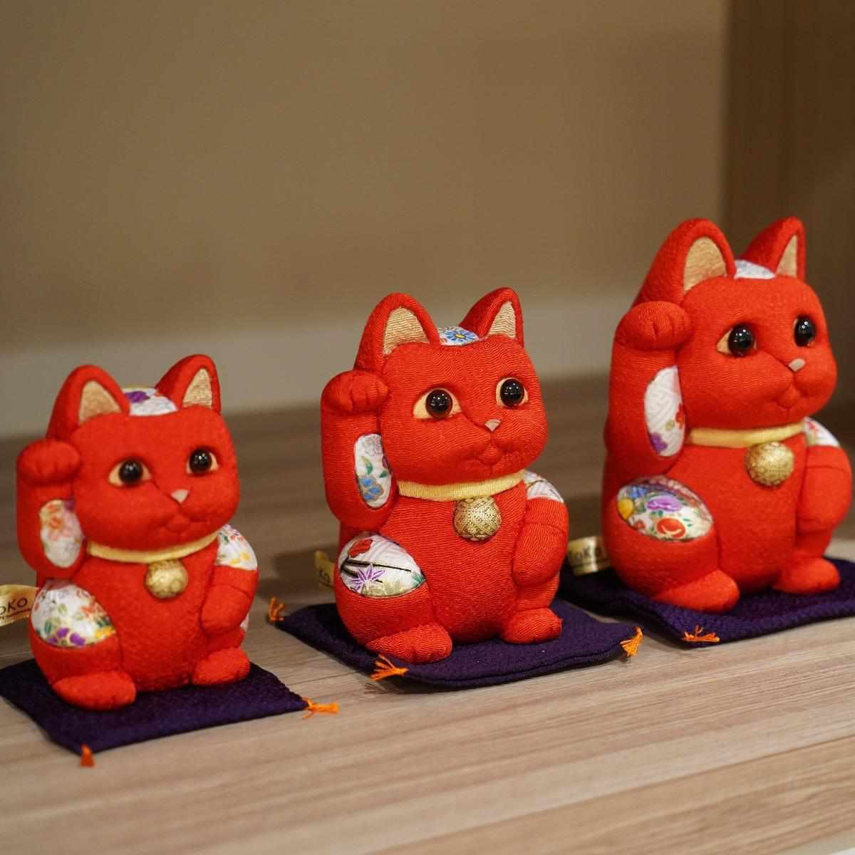 招き猫 赤色 オリジナル品 3色招き猫 - hoteljahorina.com