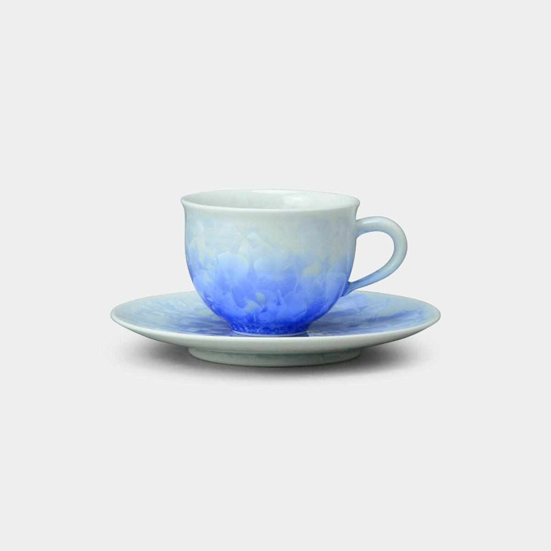 【コーヒーカップ】花結晶 (白地青) | 京焼-清水焼 | 陶葊