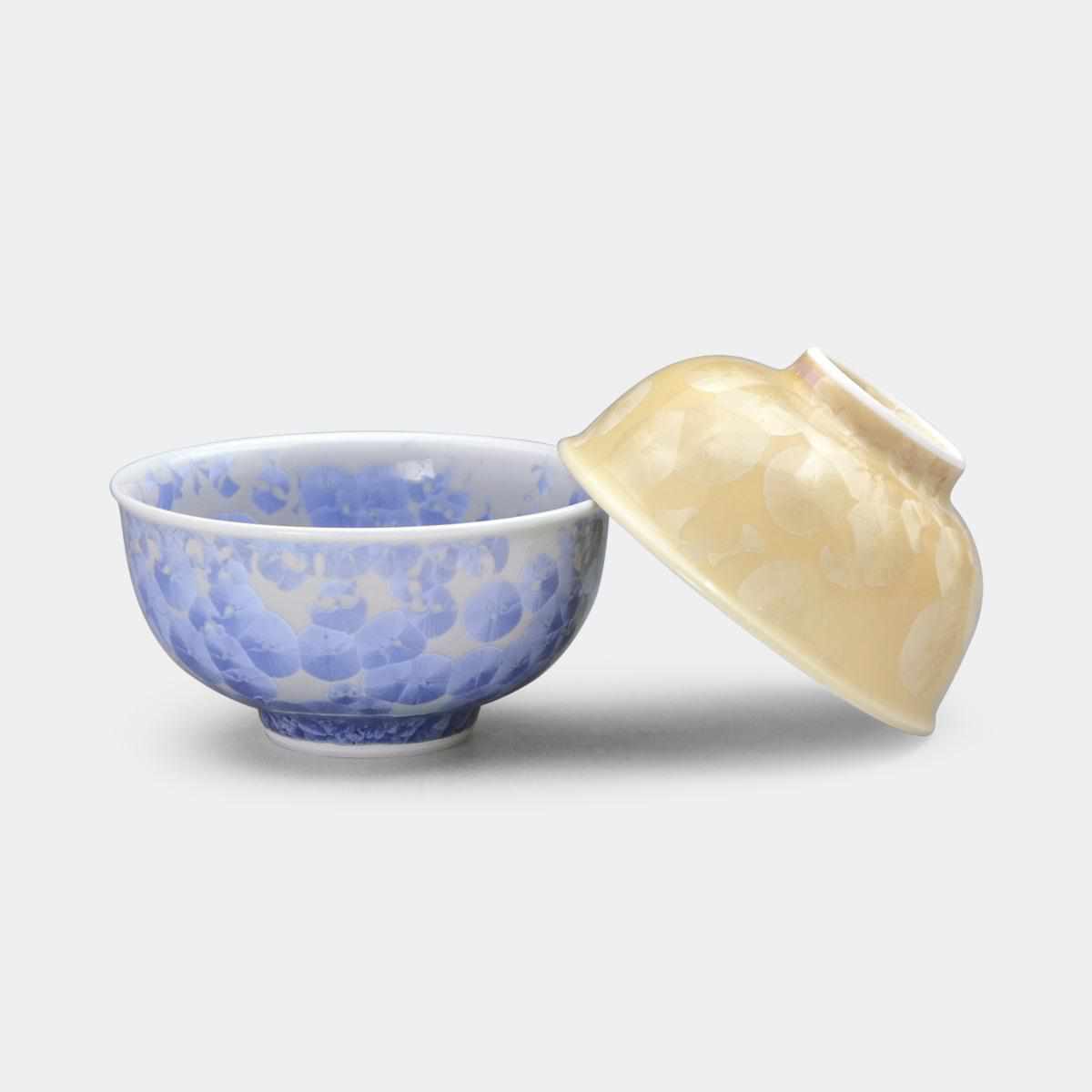 茶碗2点セット｜花結晶 (銀花 金花) | 京焼-清水焼 | 陶葊 ｜BECOS