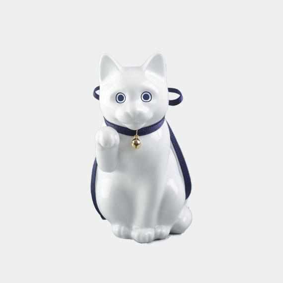 招き猫｜へそくりの招き猫 壱号 白 (中) | 肥前吉田焼 | Kata Koto ｜BECOS