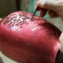 【ペンダント】極上 蝶々 白 | 有線本七宝