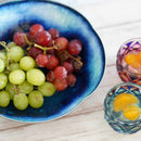 【お皿】菓子器 宙(紺) | 無線銀貼七宝