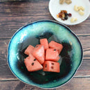 【お皿】菓子器 水(緑) | 無線銀貼七宝