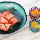 【お皿】菓子器 水(緑) | 無線銀貼七宝