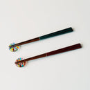 【箸/箸置きセット】まつりはなび | 津軽びいどろ | 北洋硝子 (アデリア)