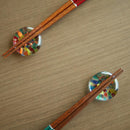 【箸/箸置きセット】まつりはなび | 津軽びいどろ | 北洋硝子 (アデリア)