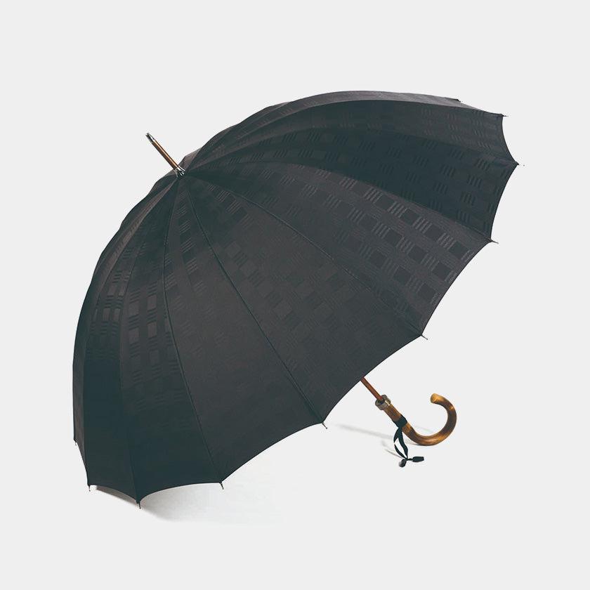 雨傘｜紳士 チェス ロング カーボン (ブラック) | 東京洋傘 | 宮内庁