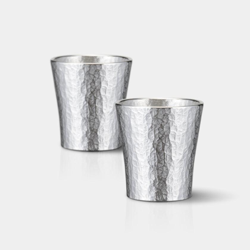 古美術品　銀か錫のグラス　花文彫刻　8個セット 406g s0053-125-1.jpg?v=1685401962