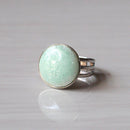 【リング】丸白 (Haku) 全6色 | 無線銀貼七宝