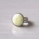 【リング】丸白 (Haku) 全6色 | 無線銀貼七宝