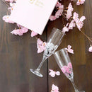 【シャンパングラス2点セット】冷感 桜 | 丸モ高木陶器