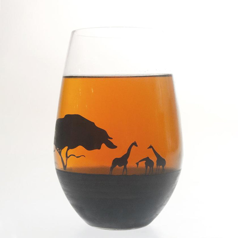 【グラス】夕日を眺める キリン | 丸モ高木陶器
