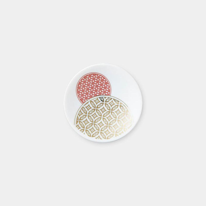 【豆皿】朱金 七宝丸紋 | 美濃焼 | 丸モ高木陶器