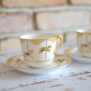 【磁器】大倉陶園 「うまくゆく 回転木馬」コーヒーカップ&ソーサーペアセット