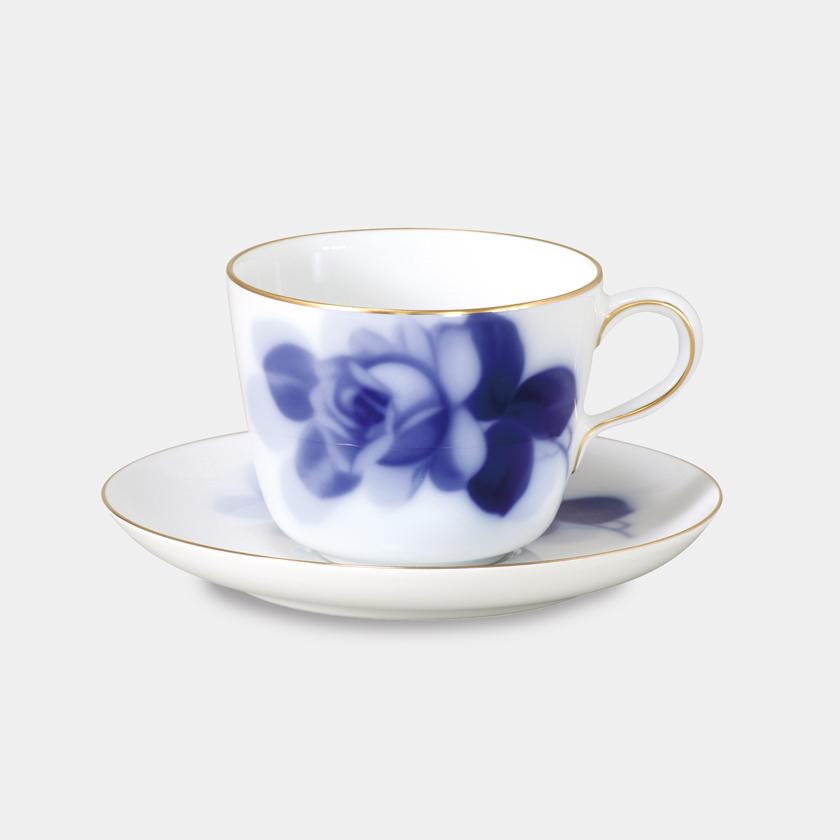 OKURA】大倉陶園 ブルーローズ 小皿 プレート×5枚 茶色く 14cm OKURA】大倉陶園 ブルーローズ 小皿 プレート×5枚 茶色く 14cm