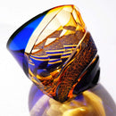 【グラス】冷酒グラス 泡影-hou ei- 瑠璃オレンジ | 切子