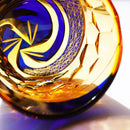 【グラス】冷酒グラス 泡影-hou ei- 瑠璃オレンジ | 切子