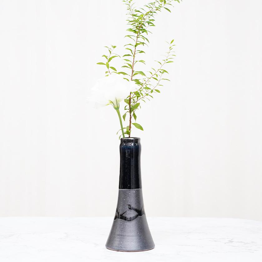 大谷焼｜森陶器 花瓶 藍かけ分け B (1点物) ｜BECOS