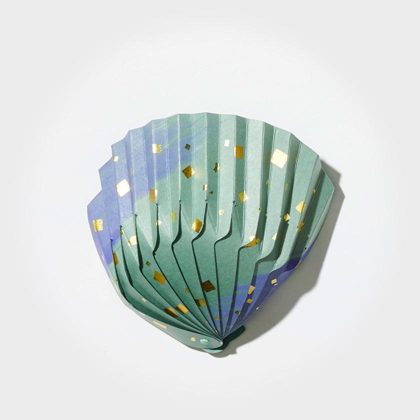 折り紙トレイ｜紙の貝殻椀 刷毛石紫 加飾技法 ｜BECOS