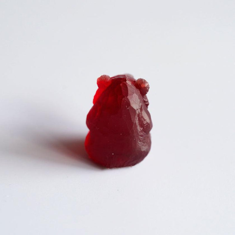 【置物】sinkop 座り熊 (赤) | アイヌ工芸