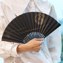 【扇子】満月 (黒) ブロンズ | 唐紙 | 景美風月