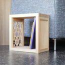 【棚】組子シェルフ M (片側が組子色なし) | 木工 | 木の幸 (大型配送料2,500円)