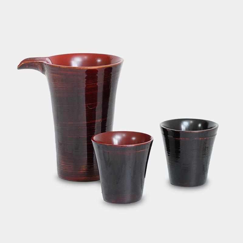 茶道具 塗 香合 根来 茶器⁄茶道具 三点セット 根来塗り 茶器⁄茶道具 茶