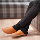 【スリッパ】Reela ワックスレザー ルームサボ(キャメル)