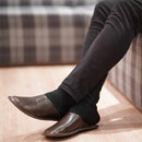 【スリッパ】Reela ワックスレザー ルームサボ(ダークブラウン)