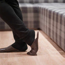 【スリッパ】Reela ワックスレザー ルームサボ(ダークブラウン)