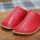 【スリッパ】Reela 本革スムース ルームサボ(レッド)23.0~24.0cm