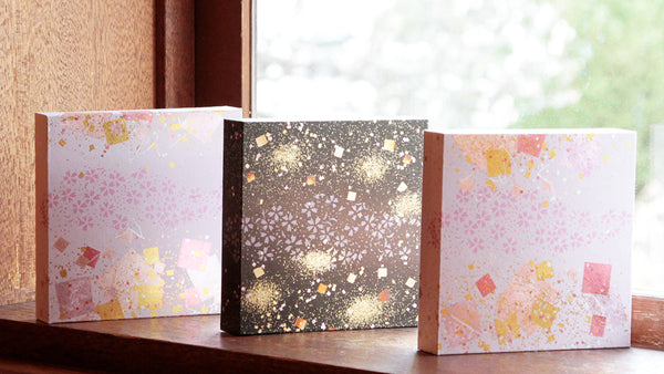 【新商品】和モダンなアートパネル「逸品集 (菊池襖紙工場) | 金銀砂子細工」