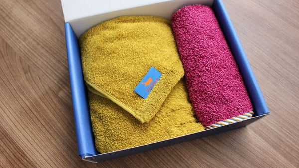 長めがうれしいフェイスタオルと吸収力抜群のスタイのギフト