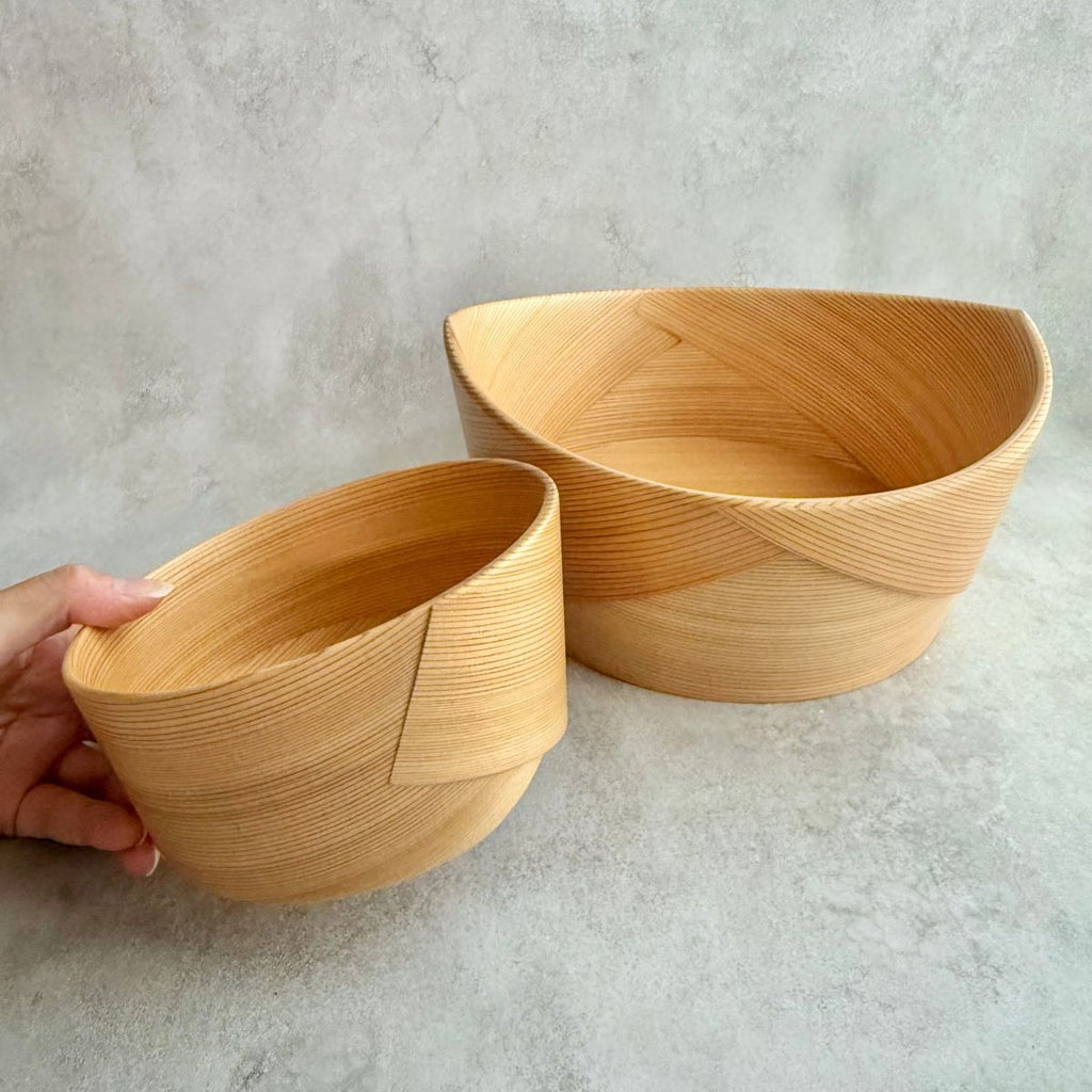 大館曲げわっぱ 栗久 コーヒートレイ 大 オーバルトレイ 秋田