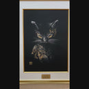 【額装】黒猫美麗 額装 (本金証明書付) | 絵画 | 偕拓堂アート