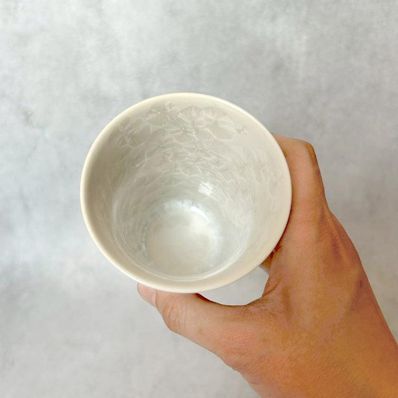 【フリーカップ2点セット】花結晶 (白地青赤) | 京焼-清水焼 | 陶葊